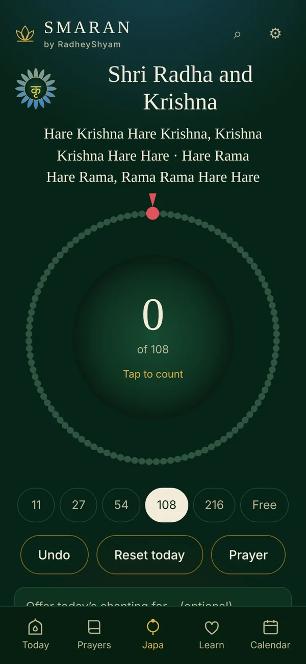 SMARAN mala counter